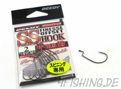 Der S.S. Finesse Offset Hook Worm 19 von DECOY - OFFSETHAKEN der Extraklasse!!!