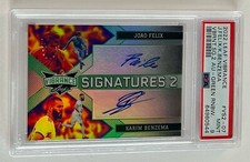 2022 Leaf  Vibrance Signatures 2 1/3 Benzema Felix Dual Auto PSA 9 POP 1