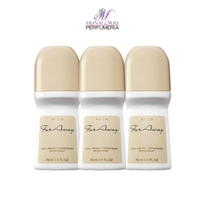 AVON FAR AWAY ROLL-ON DEODORANT | 3 VALUE PACK | 2.6OZ EACH