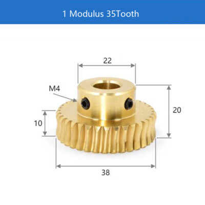 Spur Gear Made Of Brass Ms58 With Hub Module 1 12 Teeth Tooth Width 6 5mm Outside Diameter 14mm Pn 26301200