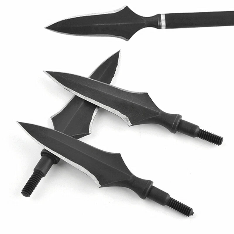 Archery Broadheads 200 Grain Arrowheads Screw Tip Point Bow Arrows Hunting Shoot - Image 2 of 4