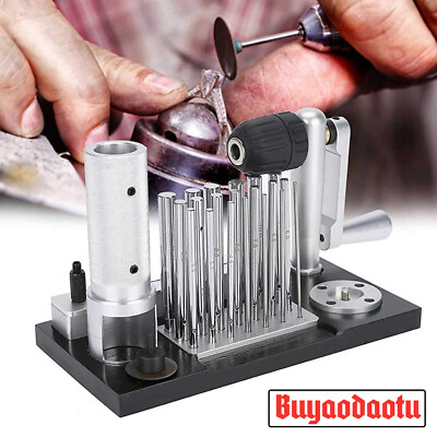 Jump Ring Maker Wire Drawing Machine W/ Cutter & 20 Mandrels Sizes Jewelry Tool