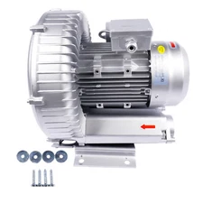 2HP High Pressure Regenerative Blower 1.75 kW 150 CFM 2" BSP 70 dBA Vacuum Pump