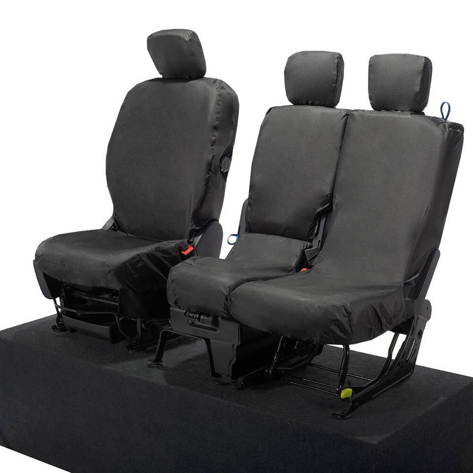 FUNDAS ASIENTO DELANTERAS PEUGEOT PARTNER 2018 EN ADELANTE A MEDIDA E IMPERMEABLES NEGRAS 403 Foto 2 de 4