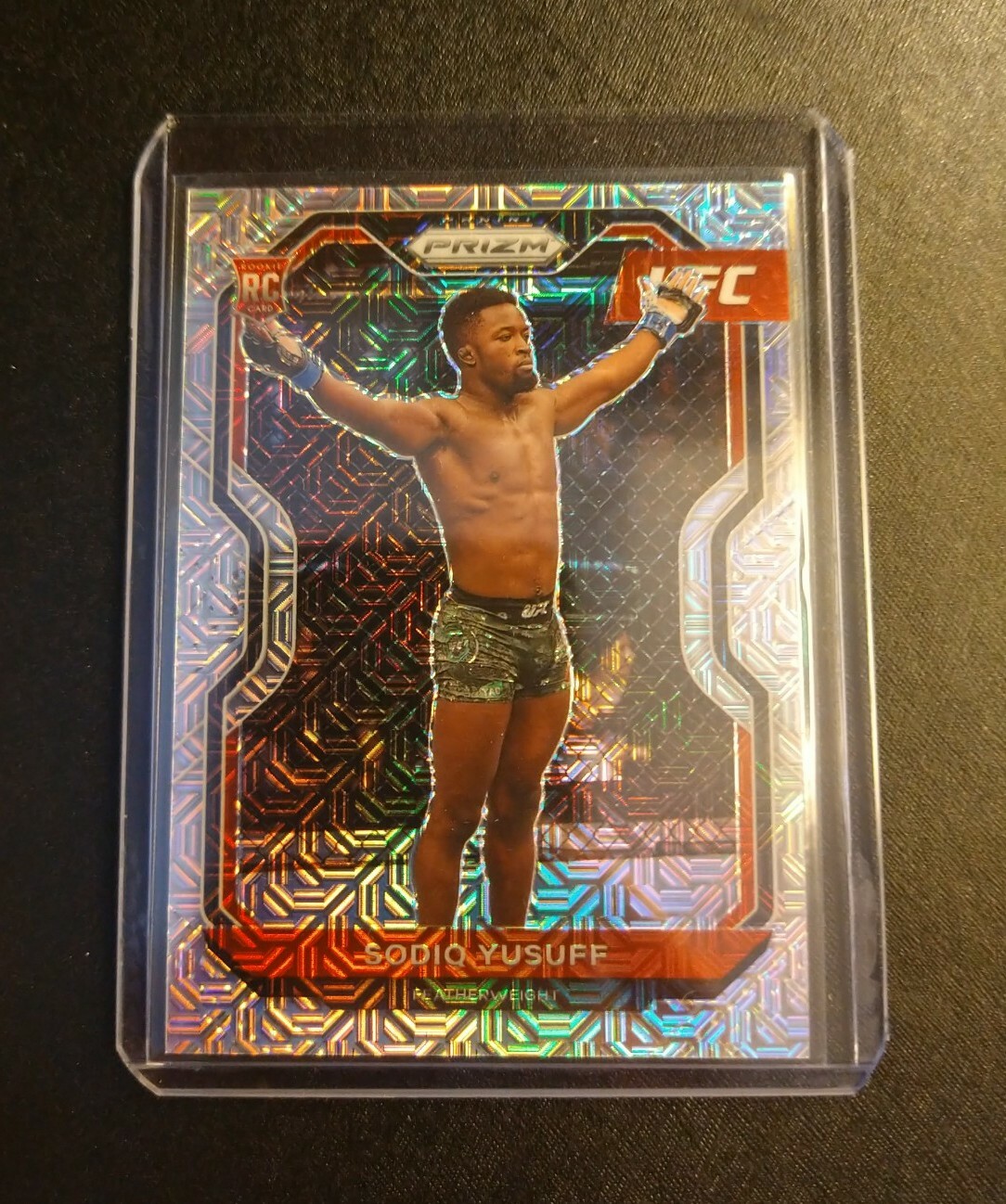 #25/25 Sodiq Yusuff Mojo RC Rookie Refractor Card 2021 Panini UFC Prizm MMA
