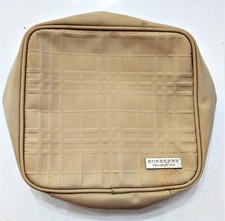 Burberry Fragrances Beige Make Up/Cosmetics Zip Closure Bag/Pouch 7"X7"X2"