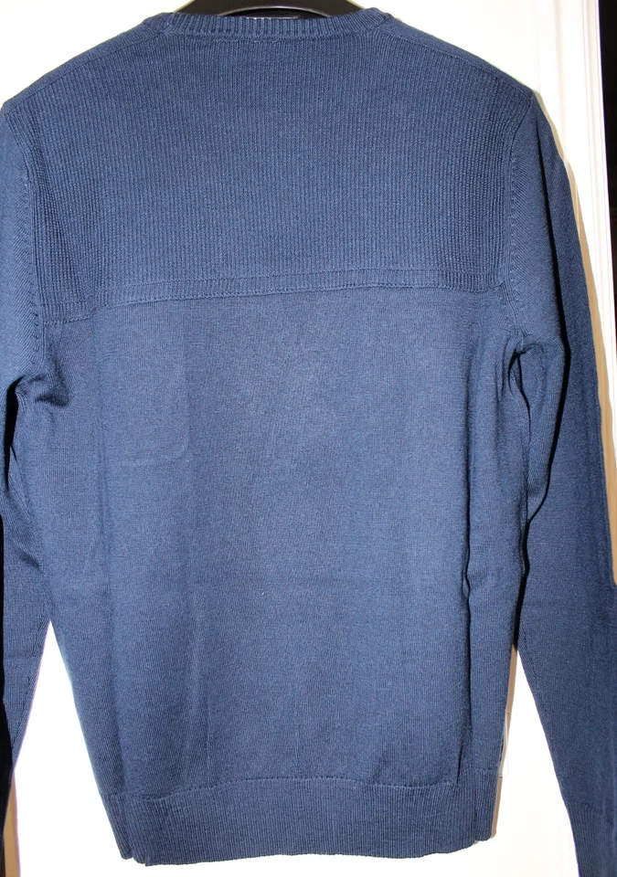 NEW Cullen C/89 MEN M Navy Blue Crewneck Ribbed top Merino Wool Sweater F143311 - Image 2 of 4