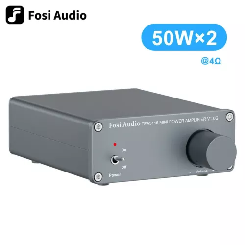 Fosi Audio V1.0G Amplifier 2 Channel Stereo Audio Digital Class D Home Power Amp