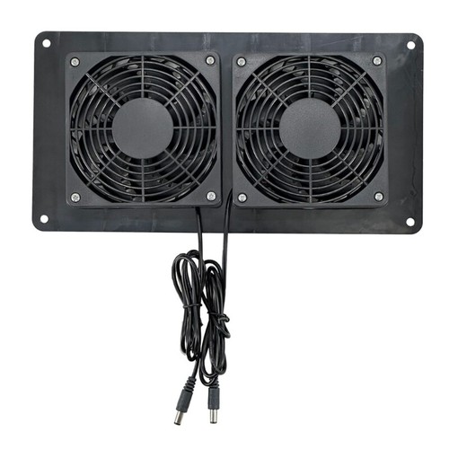 12V Twin Fan Ventilator 3000RPM DC5.5x2.1mm Input with 1 to 2 Split Cable - Photo 4/8