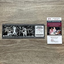 Luke McCaffrey Autographed NCAA College Debut Ticket Stub Signed Nebraska JSA