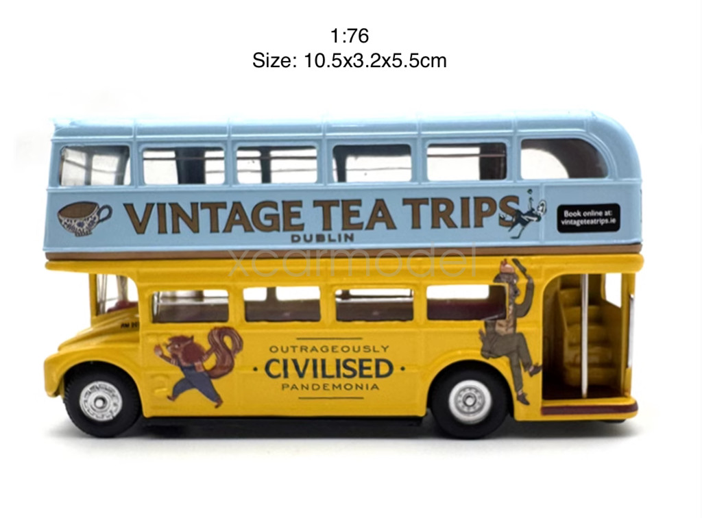 1:76 Scale AEC Travel City Tour Double Decker Bus Diecast Metal Car Model