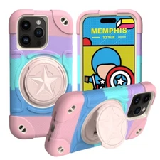 For iPhone 15 Pro Max 14 13 12 Luxury 360° Rotating Shockproof Flip Case Cover