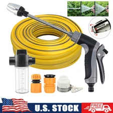 Pressure Washer Gun Car Wash Soap Lance Cannon Spray Jet Bottle Snow Foam + Hose
