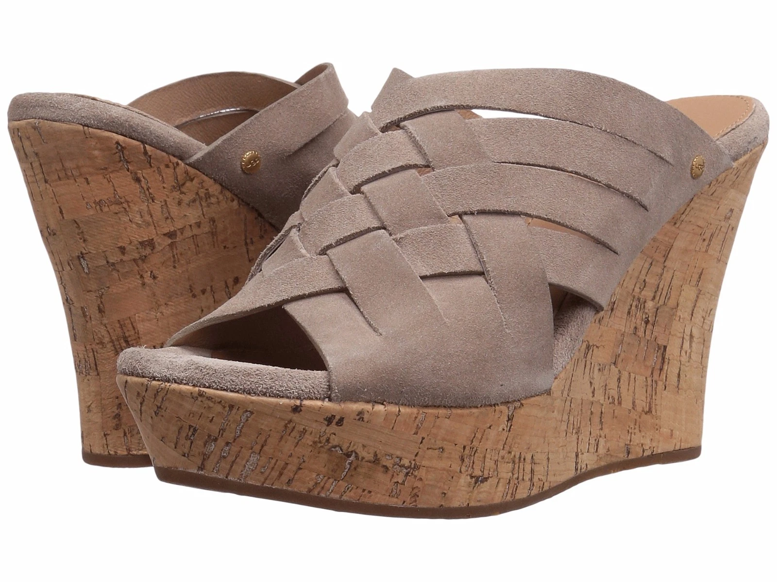 Sandali donna UGG® Marta zeppa alta 1015079 taglie 6 5 11 Horchata autentici