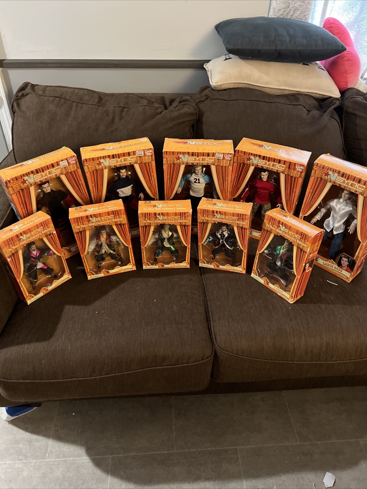 All 10 NSYNC collectible dolls 2000 Tour Come In Original
