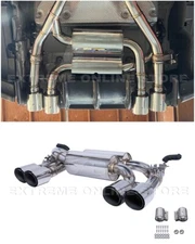 For 15-20 BMW F80 M3 F82 M4 Stainless Steel Muffler Quad Tips Axle Back Exhaust