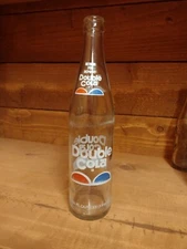 Vintage 1970s Double Cola 16oz 1 Pint ACL Glass Soda Bottle