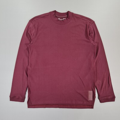 Under Armour T Shirt Burgundy Red Medium Long Sleeves Cotton
