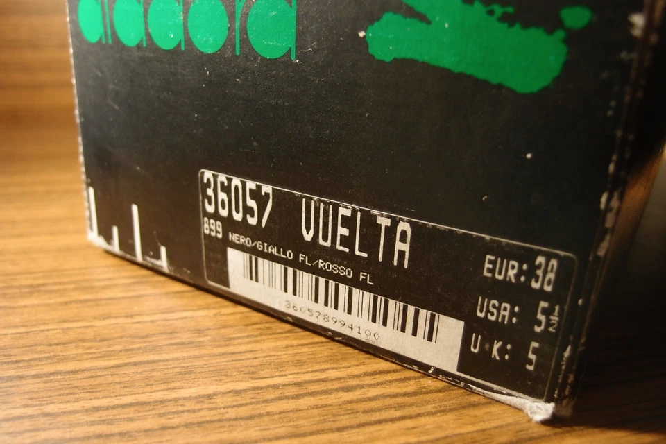 NOS Zapatillas de ciclismo Racing Hombre Diadora Vuleta 38 Talla (5.5) Hecho en Italia Foto 3 de 4