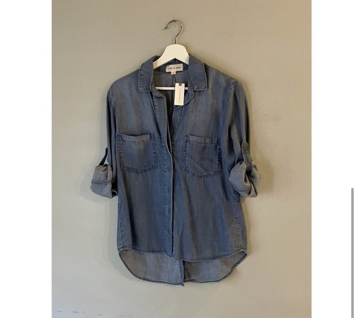 Anthropologie Cloth & Stone Split Back Button Down. NWT Size XS. Retail- $168 - Picture 7 of 8
