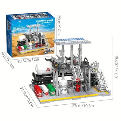 Chemiefabrik Serie Bausteine DIY Erdgas Speicher zentrum Labor Transportstation
