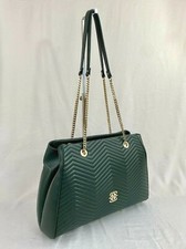 Ripani 7255 Mirto Green Quilted Napa Leather Satchel Handbag 100% Made In Italy