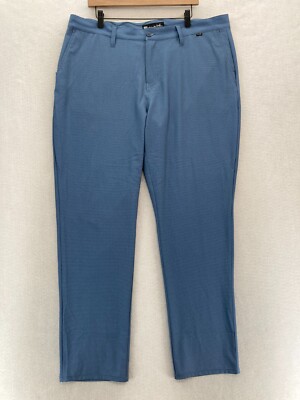 Travis Matthew Golf Pants Mens 40x32 Blue Striped Stretch Moisture Wick Preppy