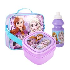 Disney Frozen 3pc  Lunch Bag Set – Insulated Bag, Snack Box & Bottle for Kids 3+