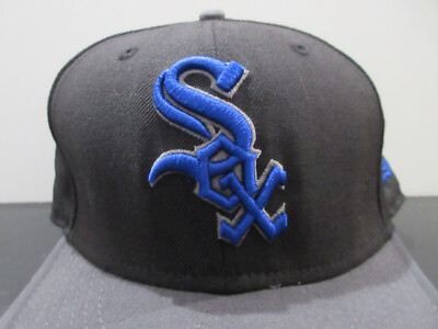 シカゴ・ホワイトソックス キャップ 7 3/8 Chicago White Sox Hat Cap Fitted Mens 7 3/8 Black Blue New