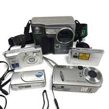 5x Sony Digital Cameras Job Lot - MVC-FD7 Cybershot DSC-S2100 P92 T70 U30