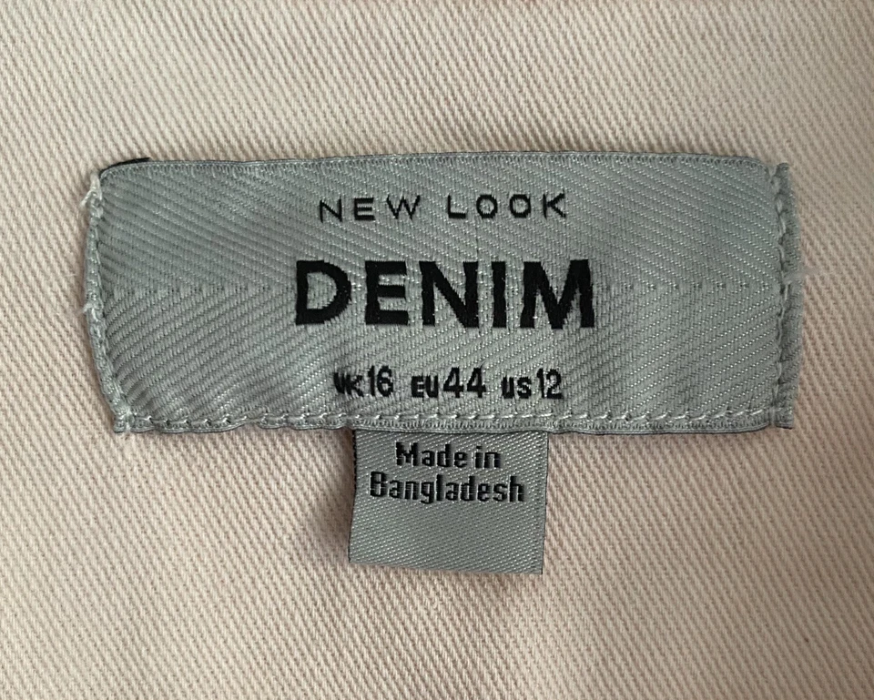 LOVELY PALE PINK FRAYED HEM DENIM SHIRT from NEW LOOK (Size 16)  - Image 2 of 3