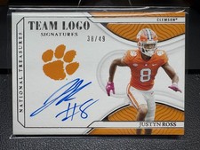 National Treasures Justyn Ross On Card Auto 38/49 Clemson