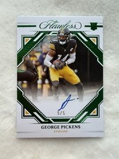 2022 Panini Flawless George Pickens Rookie Auto Emerald 5/5 SSP Steelers 