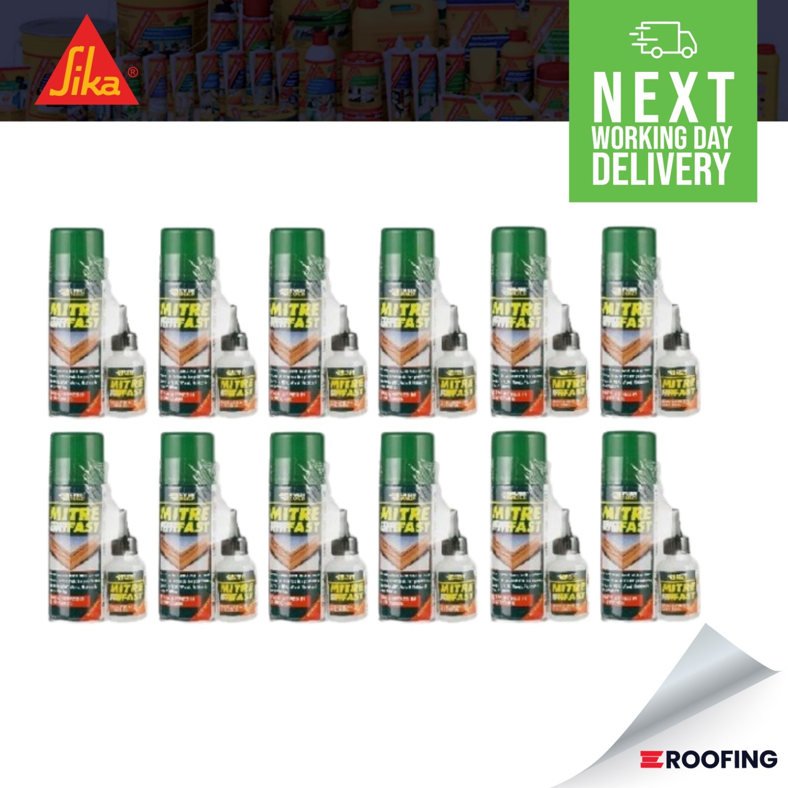 12 x Everbuild Mitre Fast 50g Superglue & 200ML Activator