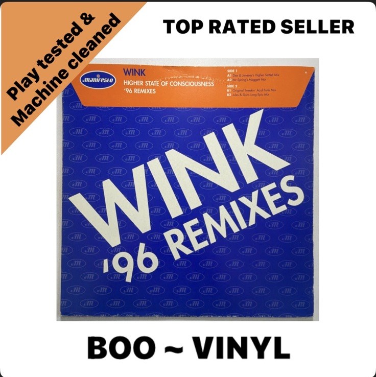 Wink - Higher State Of Consciousness '96 Remixes 12"" Vinyl (Josh Wink) Trance