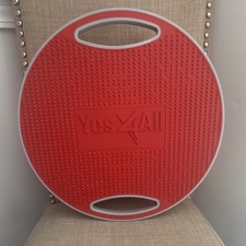 Yes4All Round Balance Board Wobble Trainer Non-Slip Plastic Red/Gray