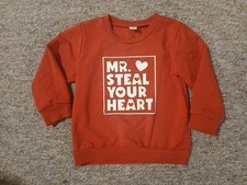Boys Youth Valentine's Red "Mr. Steal Your Heart" Sweater Size:5T (120)