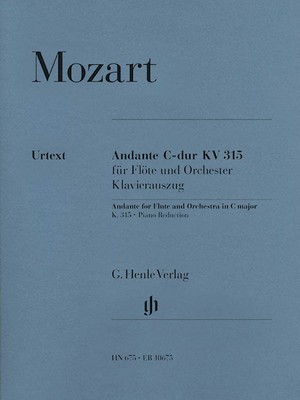 Mozart Andante Flute & Orchestra C Major K 315 Piano Henle Urtext Music Book