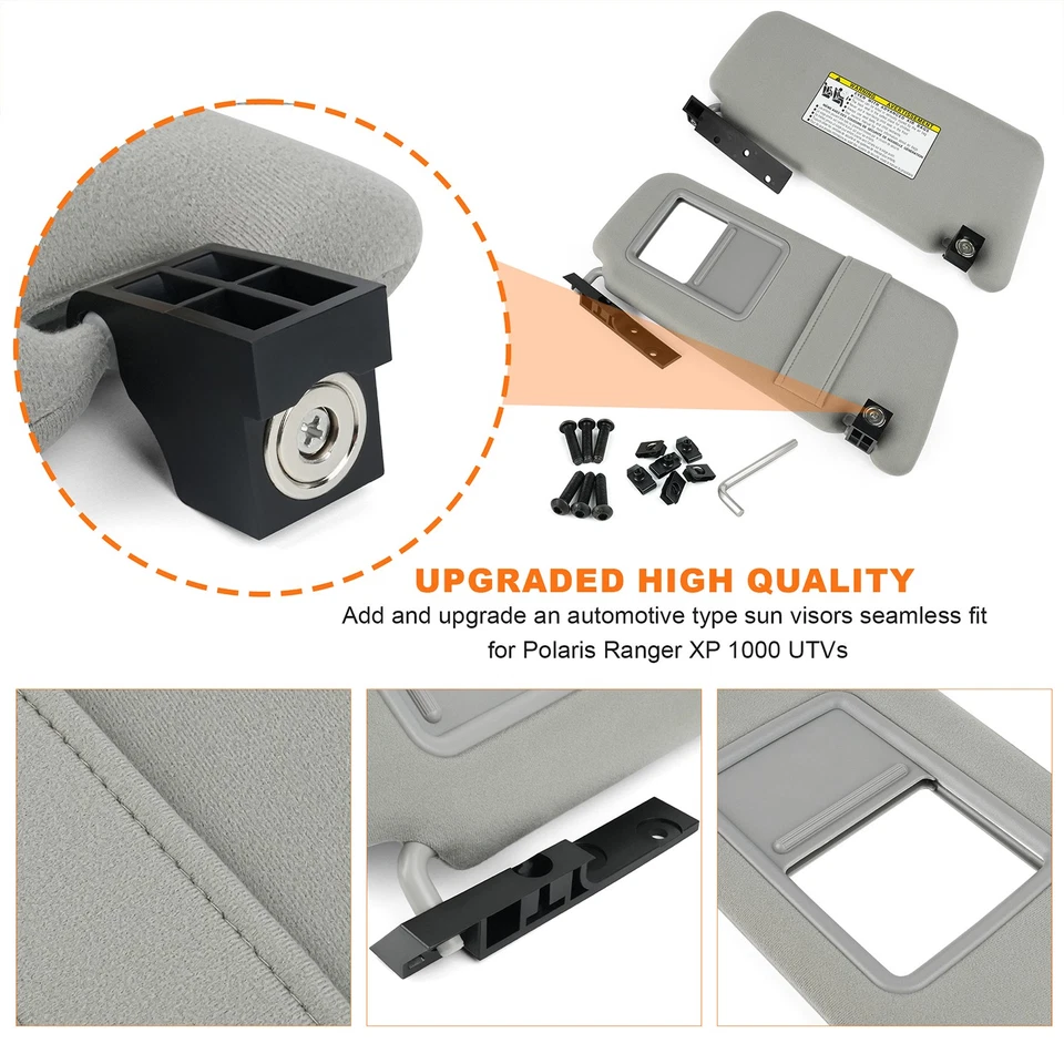 Par de parasoles para Polaris Ranger XP 1000 NorthStar 2019-2025 Foto 4 de 4