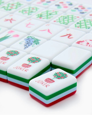 Premium American Mahjong Set 160pcs - Holiday Red