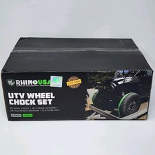 Rhino Usa Utv Wheel Chock Set 4-pack E-track Tie Downs Atv Trailer Kit In Green Rhino Usa Utv Wheel Chock Set 4-pack E-track Tie Downs Atv Trailer Kit In Green