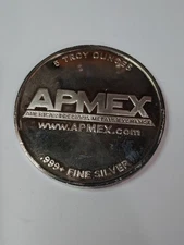 5 TROY OZ APMEX SILVER ROUND Toned 