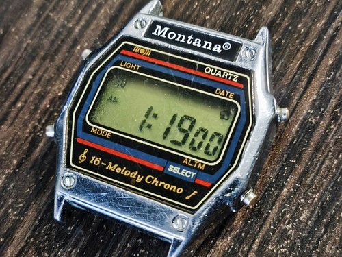 Watch Montana Vintage Digital Alarm Melody Chrono Retro (Restoration is needed) - Picture 17 of 17