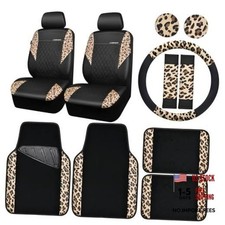 Leopard Print Faux Leather Car Seat Covers Leopard Car Leopard Combo Leopard Print Faux Leather Car Seat Covers Leopard Car Leopard Combo