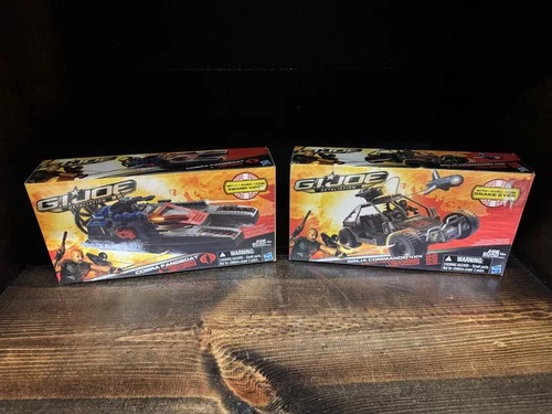 G.I. JOE RETALIATION - COBRA FANGBOAT & NINJA COMMANDO 4x 4 /(NEW/SEALED)