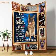 German Shepherd Dog Mom Fleece Blanket - Love Quote Name Pet Gift for Women