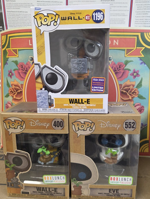Funko Disney WALL-E 400 & EVE 552 Box Lunch Earth Day Exclusive Pop! Wall-E 1196