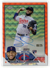 2023 Topps Chrome ORANGE Wave RC AUTO Simeon Woods Richardson! Autograph /25