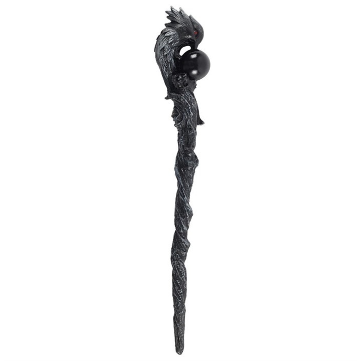 Dark Raven Witches Wand. Witchcraft Wizardry Gothic Gift Wand.