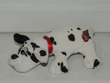Vintage Tonka Pound Puppies Newborn White Black Spots Puppy Plush Stuffed 7.5"